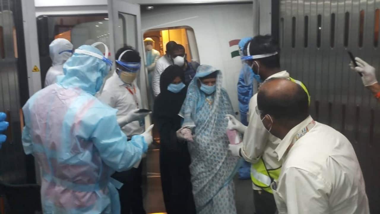 First two flights from the UAE land in Kerala.(Image: Twitter @HardeepSPuri)