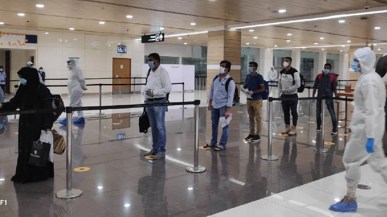 Two Air India flights carrying 363 passengers from the UAE reach Cochin and Kozhikode airports in Kerala. State government will now arrange for their 14-day mandatory quarantine. (Image: Twitter @HardeepSPuri)