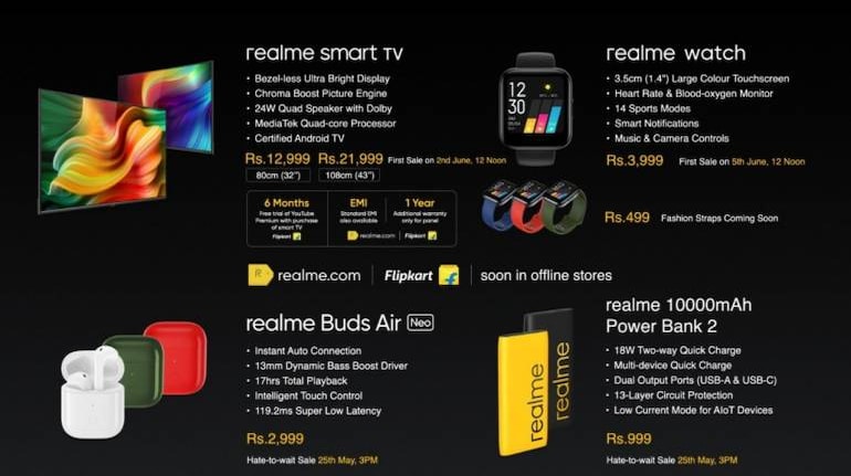 Realme Tv Realme Watch Realme Buds Air Neo Launched In India Check Price Specs And Availability