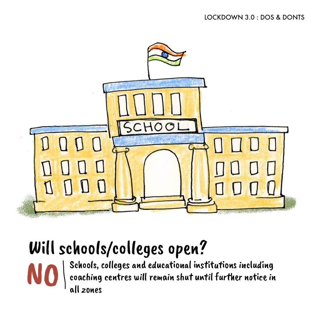 School, universities, and coaching centres across the country will be closed during the lockdown. (Image: News18 Creative)