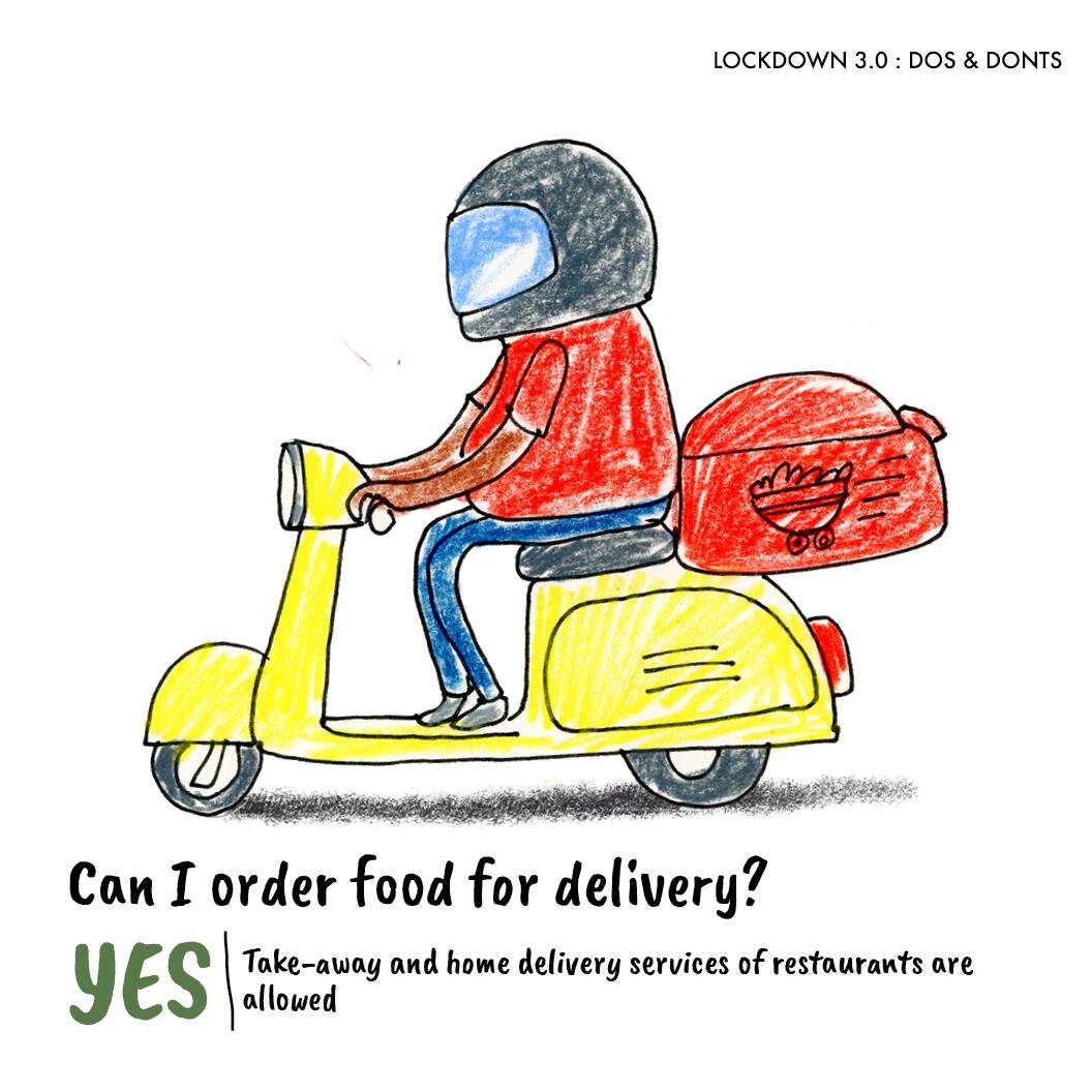 While dining out is prohibited, take-away and food delivery are permitted. (Image: News18 Creative)