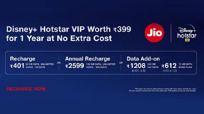 Reliance Jio offers free Disney+ Hotstar VIP subscription to prepaid subscribers: Here are the details