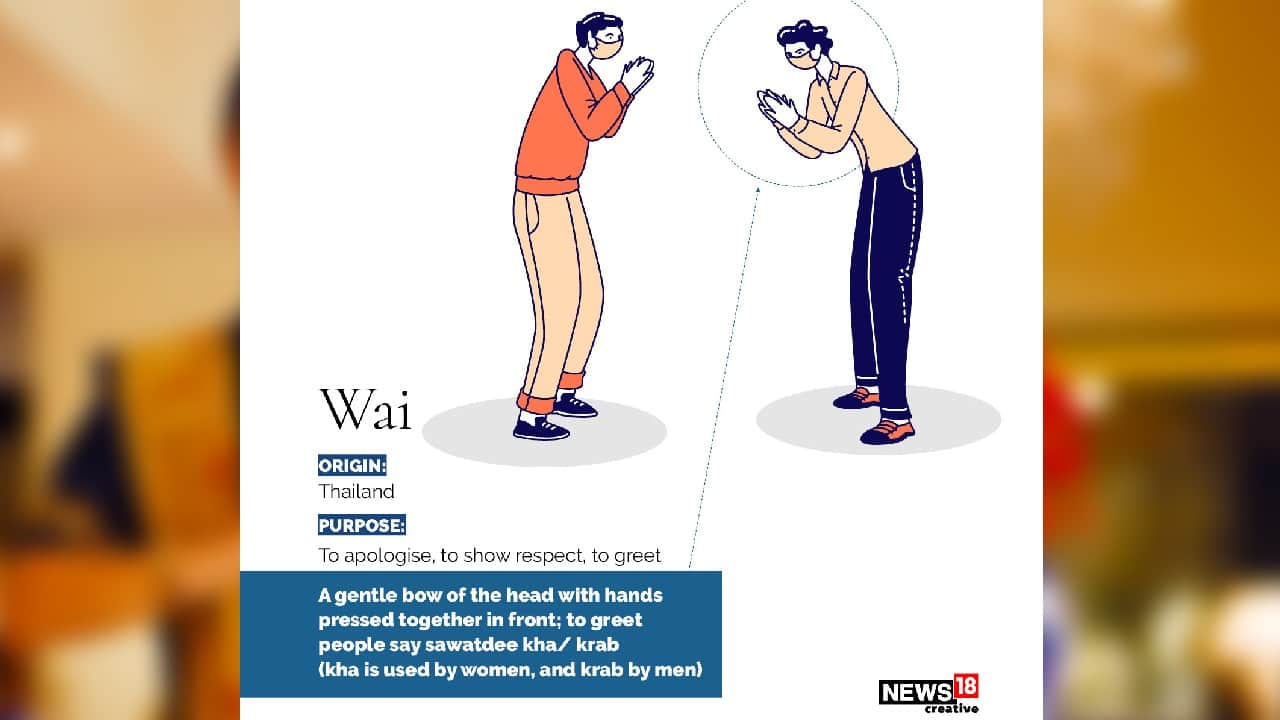 Wai | Originated in Thailand and its purpose is to apologise, to show respect and to greet. (Image: News18 Creative) Wai | Originated in Thailand and its purpose is to apologise, to show respect and to greet. (Image: News18 Creative)