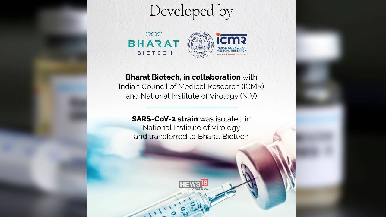 Developed by Bharat Biotech in collaboration with Indian Council of Medical Research (ICMR) and National Institute of Virology (NIV). (Image: News18 Creative)
