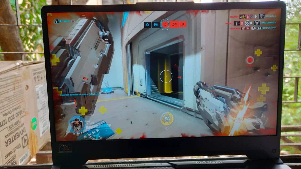 The TUF A15 arrives with an IPS Full HD (1080p) panel. For the 15-inch model, Asus offers 60 and 140 hertz options, while the A17 maxes out at 120Hz. Our model featured a 15.6-inch 144Hz display. While the screen is great for gaming, it really is not meant for content creation. When it comes to watching content, the viewing angles are nice with good contrast. The screen does not get very bright, which will make outdoor use somewhat of a challenge. It is worth noting that this screen is as good as it gets for gaming, especially at this price. The TUF A15 arrives with an IPS Full HD (1080p) panel. For the 15-inch model, Asus offers 60 and 140 hertz options, while the A17 maxes out at 120Hz. Our model featured a 15.6-inch 144Hz display. While the screen is great for gaming, it really is not meant for content creation. When it comes to watching content, the viewing angles are nice with good contrast. The screen does not get very bright, which will make outdoor use somewhat of a challenge. It is worth noting that this screen is as good as it gets for gaming, especially at this price.