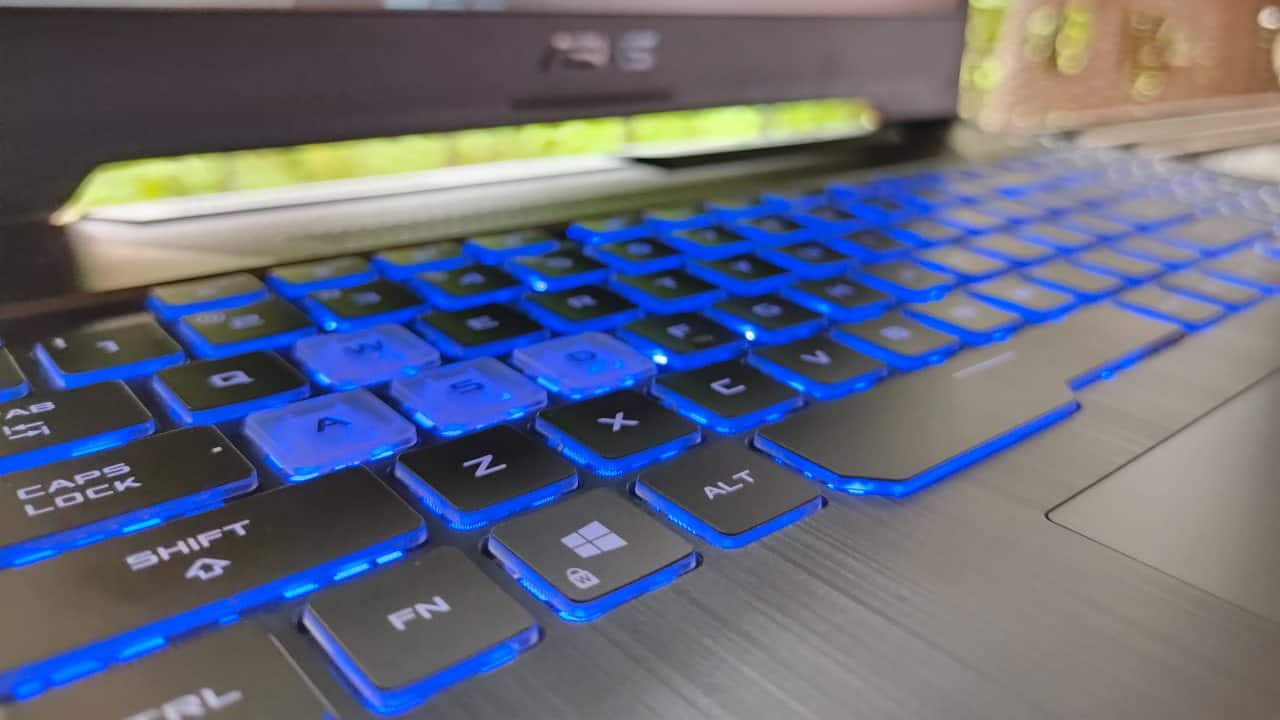 Asus has incorporated a full-size keyboard with traditional ROG fonts. The keys offer a decent travel distance, which is a delight for gaming and typing. The “WASD” keys are translucent, so they are more distinguishable when tracking down enemies in fps games. The keyboard features zonal RGB backlighting and can be customized using Asus’ proprietary software. The A15 has a smooth trackpad with a plastic finish, which may not be as good as the glass trackpads on expensive laptops, but gets the job done really well. It also has support for Windows Precision Drivers. Asus has incorporated a full-size keyboard with traditional ROG fonts. The keys offer a decent travel distance, which is a delight for gaming and typing. The “WASD” keys are translucent, so they are more distinguishable when tracking down enemies in fps games. The keyboard features zonal RGB backlighting and can be customized using Asus’ proprietary software. The A15 has a smooth trackpad with a plastic finish, which may not be as good as the glass trackpads on expensive laptops, but gets the job done really well. It also has support for Windows Precision Drivers.