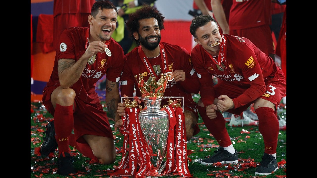 In pics | Liverpool lift Premier League 2020 trophy after winning ...