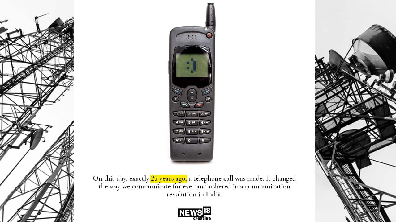 On this day, exactly 25 years ago, a telephone call was made. It changed the way we communicate forever and ushered in a communication revolution in India. (Image: News18 Creative)