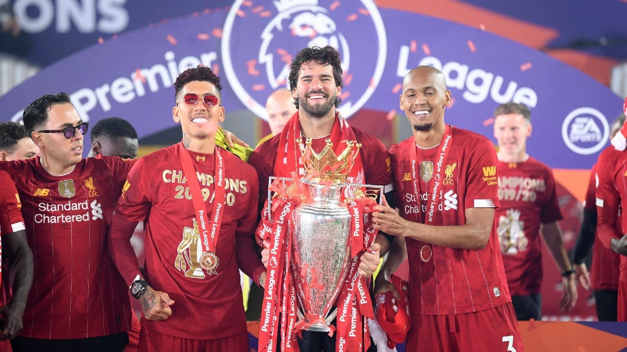 In pics | Liverpool lift Premier League 2020 trophy after winning ...