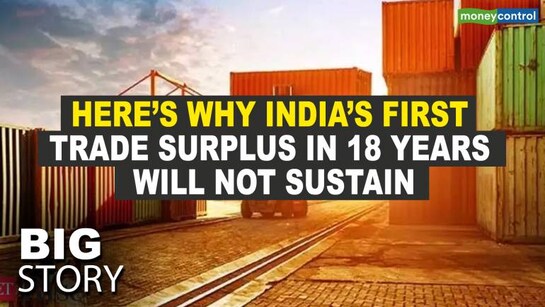India records first trade surplus in 18 years
