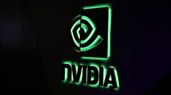A NVIDIA logo is shown at SIGGRAPH 2017 in Los Angeles, California, U.S. July 31, 2017. REUTERS/Mike Blake - RC1C8FF654B0