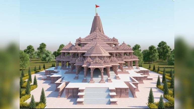 Stage set for Ram Temple bhoomi poojan; Ayodhya illuminated with ...