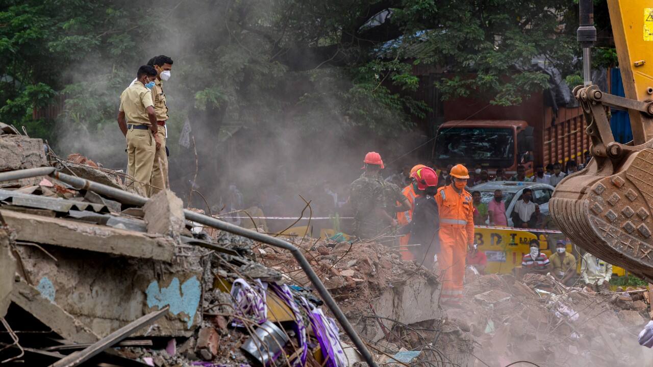 In pics | Five-storey building collapses in Raigad; rescue operation ...