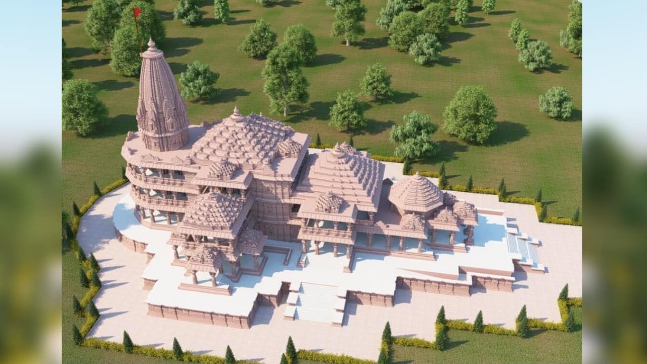 The Trust posted the images on Twitter terming it to be a unique example of Indian architecture. (Image: Twitter @ShriRamTeerth)