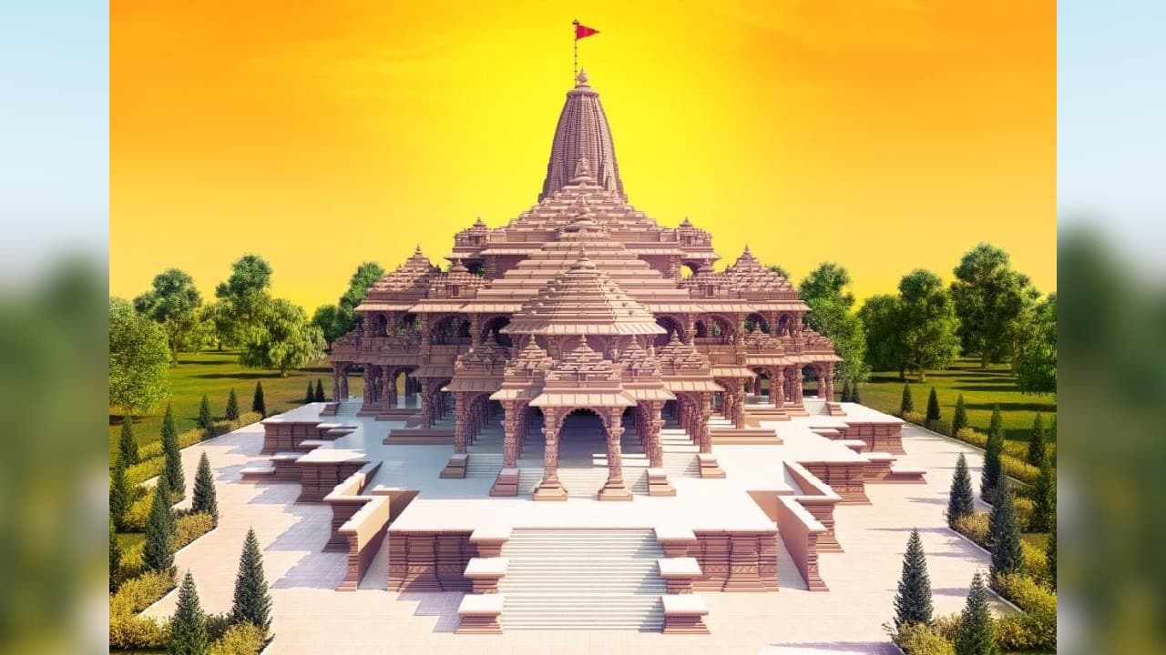Ahead of the Bhoomi Pujan of the Ram Temple, the Shri Ram Janmbhoomi Teertha Kshetra released first visuals of the proposed structure. (Image: Twitter @ShriRamTeerth)