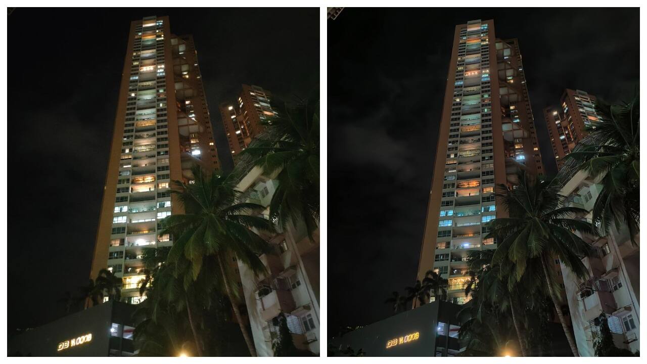 Normal mode on the left vs night mode on the right. Shot on Oppo Reno4 Pro. Normal mode on the left vs night mode on the right. Shot on Oppo Reno4 Pro.