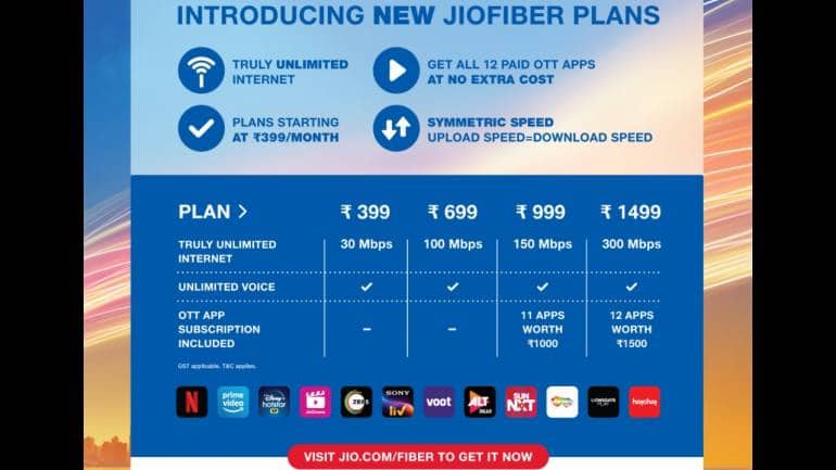 Reliance JioFiber Unlimited Broadband plans announced: Starting from Rs