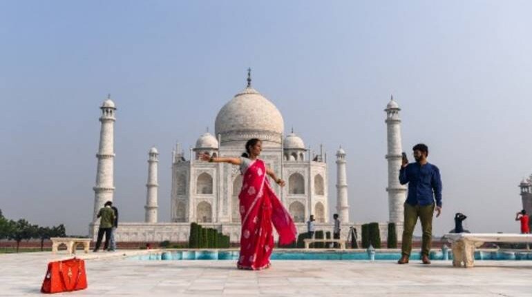 Thousands Flock To Taj Mahal Despite Coronavirus Fears