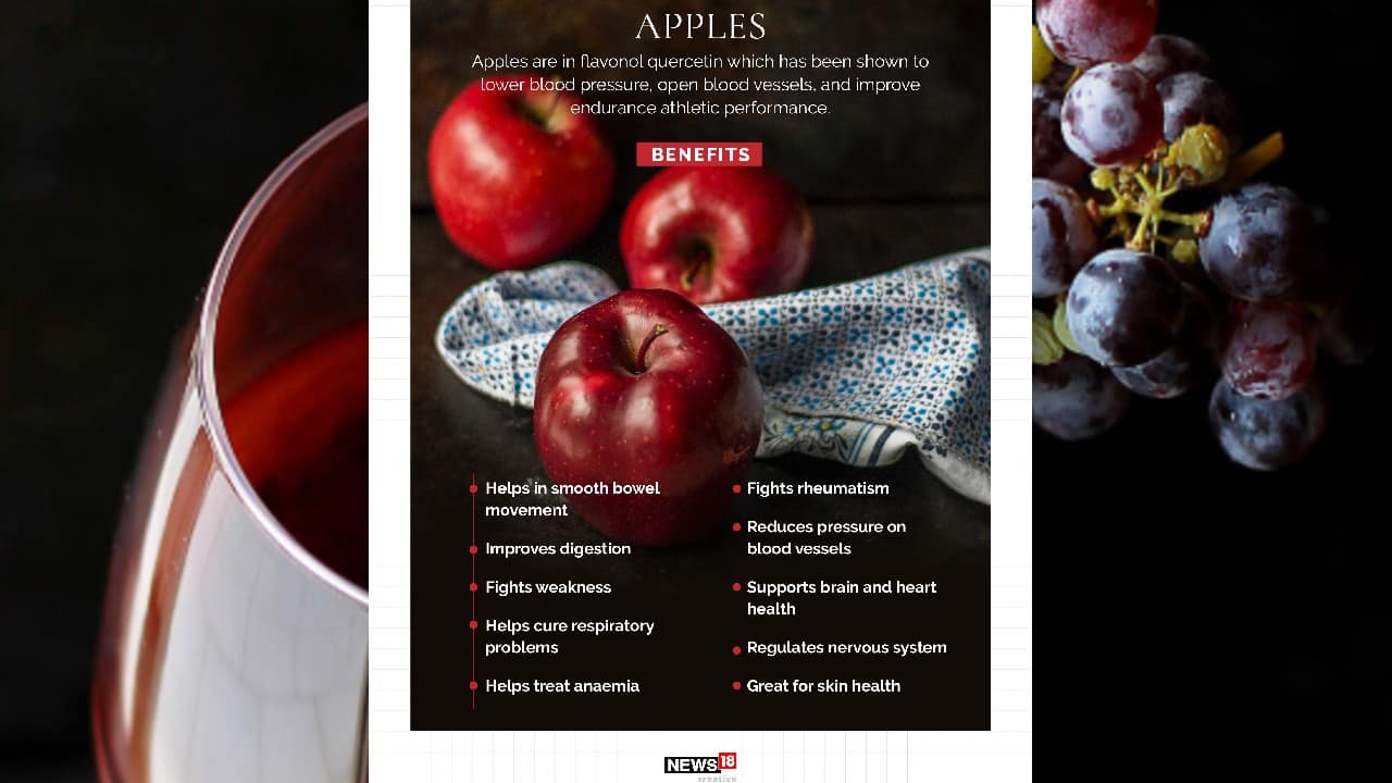 Apples | Apples are in flavonol quercetin which has been shown to lower blood pressure, open blood vessels and improve endurance athletic performance. (Image: News18 Creative)