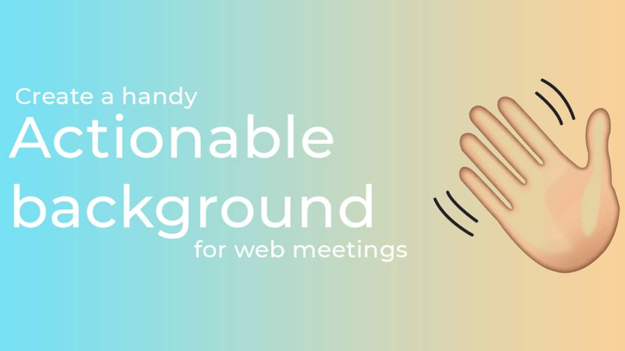 Actionable Backgrounds | Actionable background is an excellent way to make video conferencing more effective. This tool allows you to add basic information and the logo of your company in the background of Zoom calls. You can also add a QR code to make it easier for your audiences to access information. 