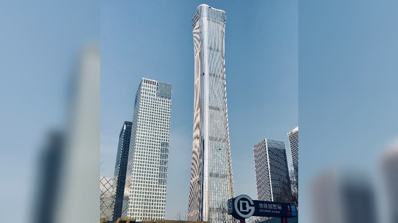 China Zun | City: Beijing | Height: 528 metre | The 109-storey supertall skyscraper China Zun (CITIC Tower) was opened in 2018. The building is a mixed-use building, featuring office, luxury apartments and hotels. (Image: Wikimedia)
