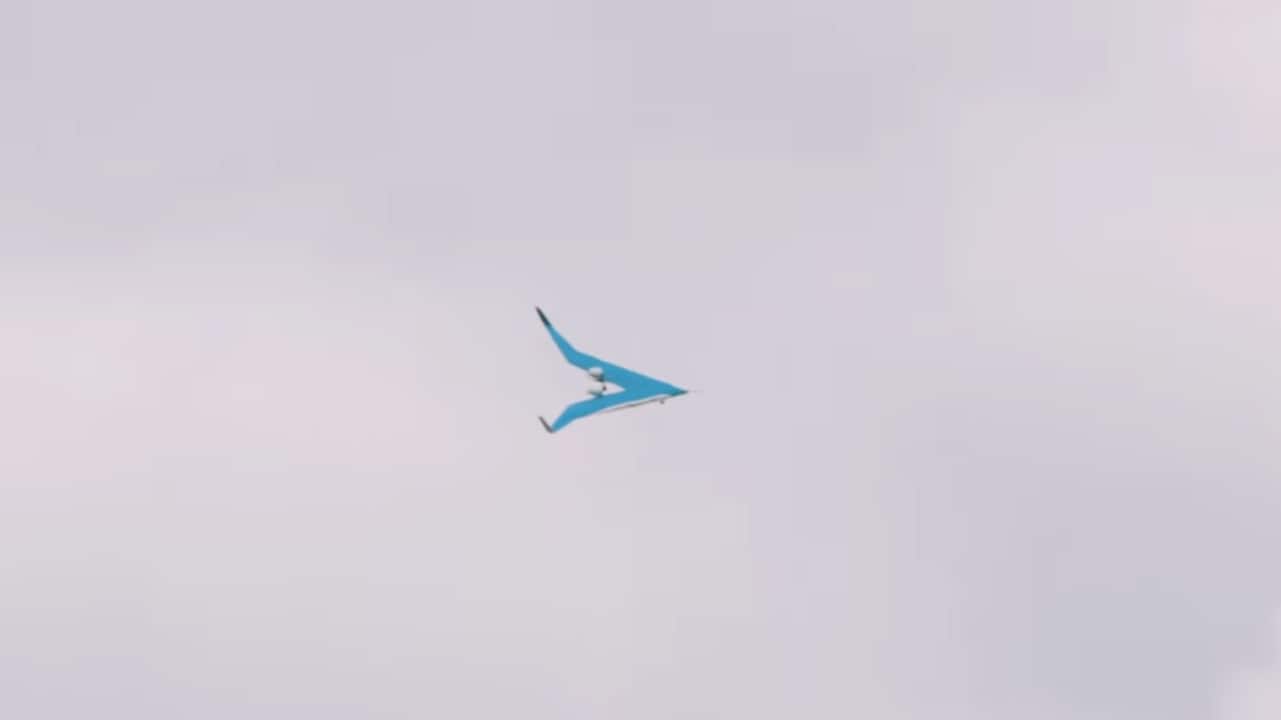 In Pics Flying V Prototype of plane that may soon carry passengers on its wings makes