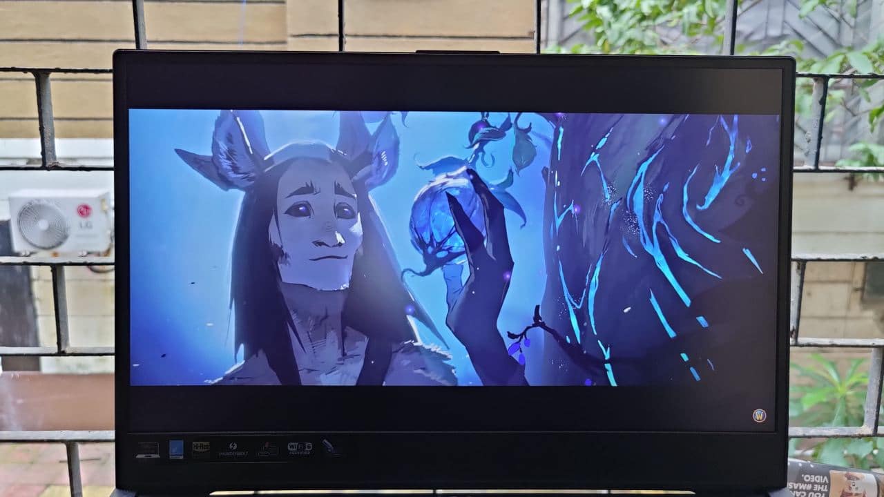 One of the most impressive parts of last year’s Zephyrus GX701 was its display. This year, Asus has taken things one step further, making the leap to 300Hz. The new S17 sports a 17.3-inch Full HD (1080p) IPS panel with G-Sync support. Apart from the chin, the bezels are relatively thin, while the webcam is still missing here. Additionally, the panel is Pantone Validated, ensuring colour accuracy for creative work. The viewing angles on the screen are excellent, making this the perfect display for content consumption, content creation, and gaming. As far as Full HD panels go, this is as good as it gets. One of the most impressive parts of last year’s Zephyrus GX701 was its display. This year, Asus has taken things one step further, making the leap to 300Hz. The new S17 sports a 17.3-inch Full HD (1080p) IPS panel with G-Sync support. Apart from the chin, the bezels are relatively thin, while the webcam is still missing here. Additionally, the panel is Pantone Validated, ensuring colour accuracy for creative work. The viewing angles on the screen are excellent, making this the perfect display for content consumption, content creation, and gaming. As far as Full HD panels go, this is as good as it gets.