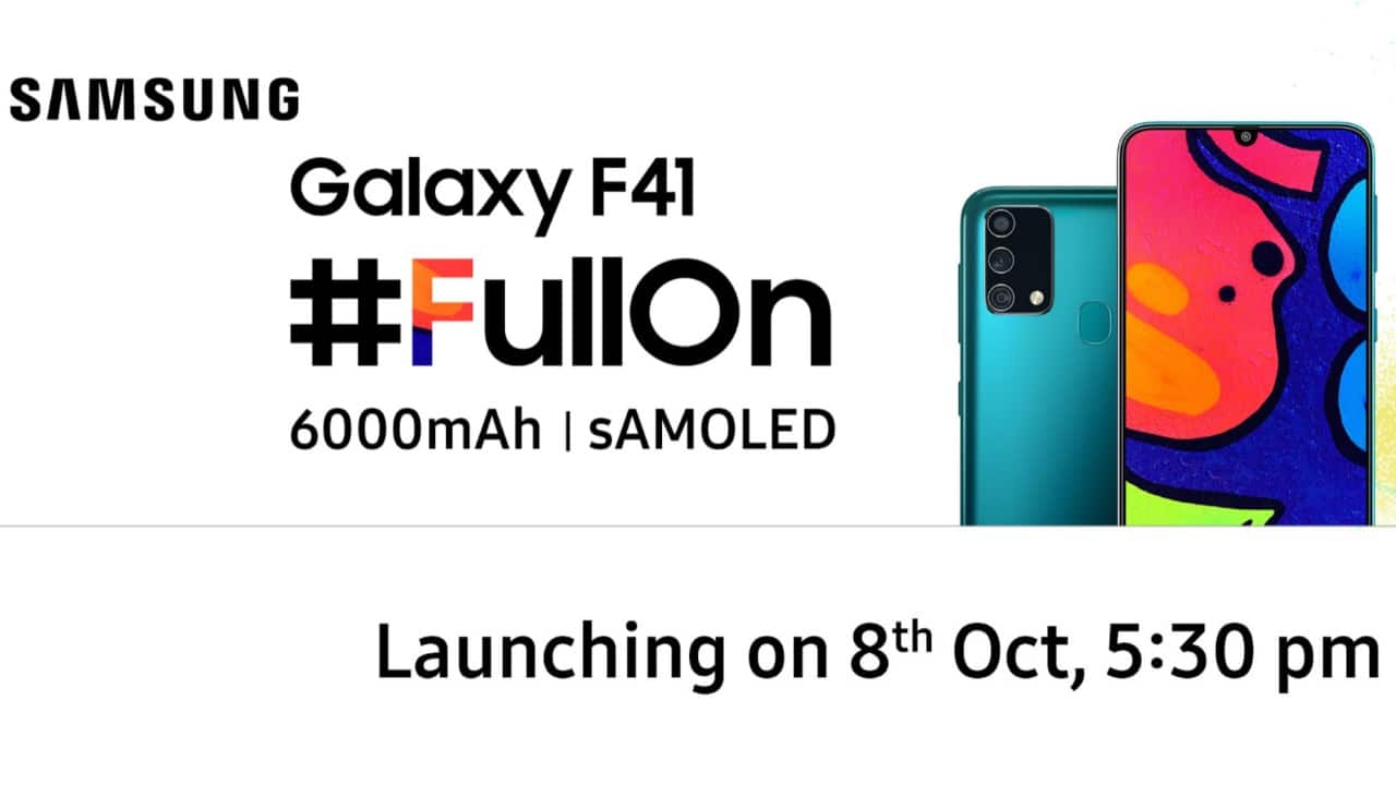 Samsung Galaxy F41 | Samsung is set to reveal the Galaxy F series in India this month. The first phone arriving in the new Galaxy F series on October 8 is the Galaxy F41. Samsung has already unveiled several details about the Galaxy F41, including a Super AMOLED display, 6,000 mAh battery, and a triple rear camera setup on the back. We expect the Galaxy F41 to debut in India sub-20K smartphone market. 