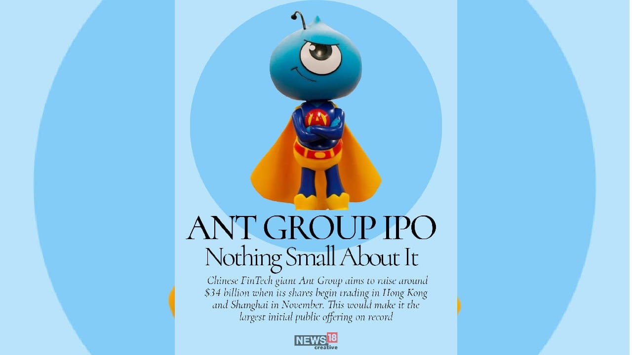 Chinese FinTech giant Ant Group aims to raise around $34 billion when its shares begin trading in Hong Kong and Shanghai in November. This would make it the largest initial public offering on record. Let’s take a look at largest global IPOs on record. (Image: News18 Creative)