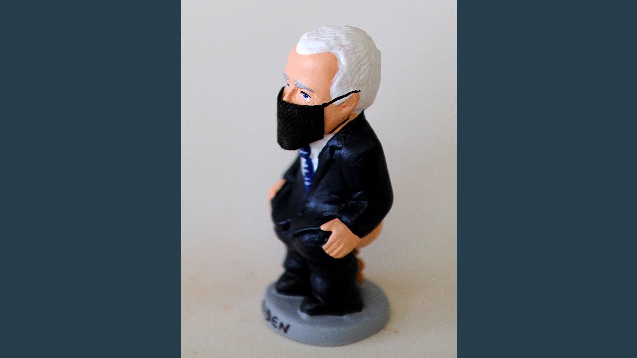 A clay &quot;caganer&quot; representing Democratic presidential candidate Joe Biden is pictured in a pottery in Torroella de Montgri, near Girona, Spain, October 20. (Image: Reuters)