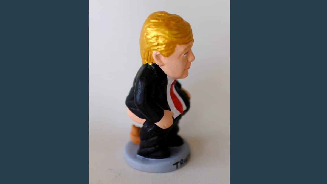 A clay &quot;caganer&quot; representing U.S. President Donald Trump is pictured in a pottery in Torroella de Montgri, near Girona, Spain, October 20. (Image: Reuters)