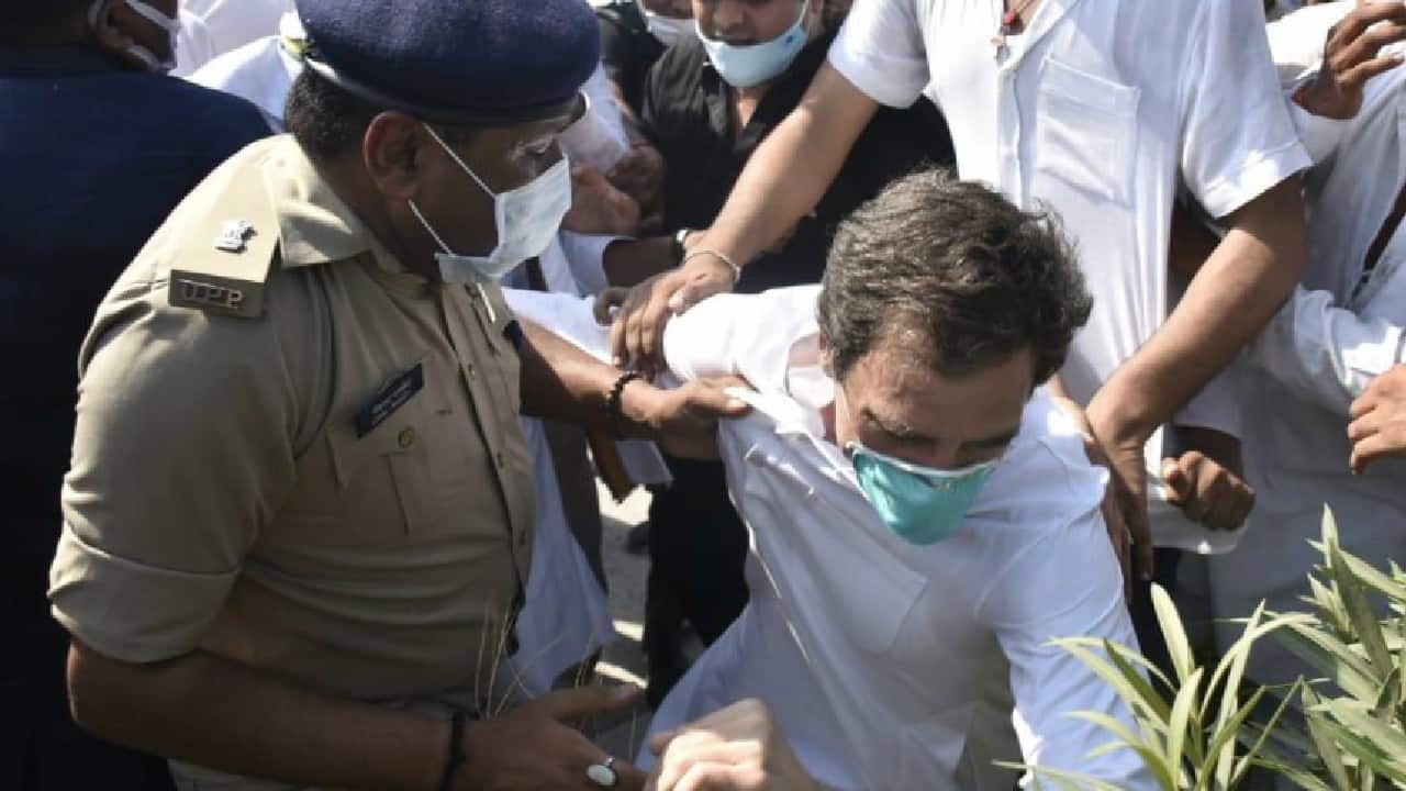 Upon detention, the Gandhis were taken by the police to the Buddh International Circuit in Greater Noida. (Image: News18)
