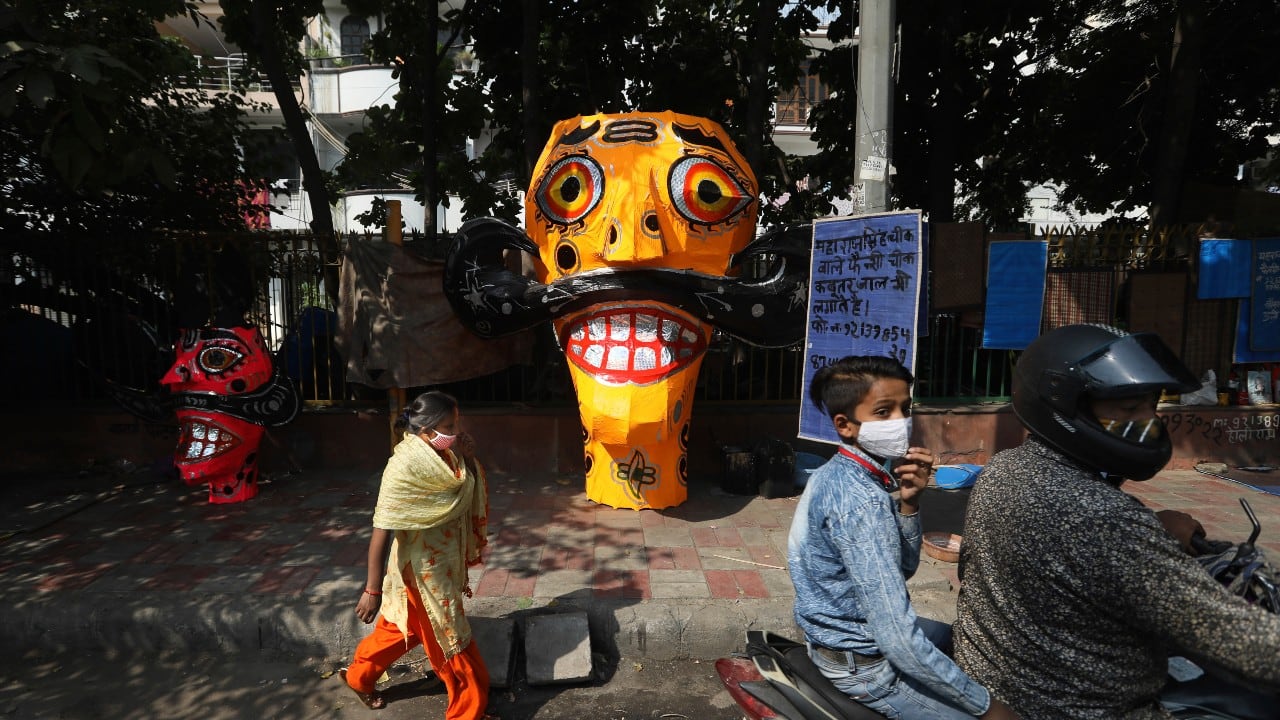 India's Tallest Ravana Effigy Unveiled in Delhi