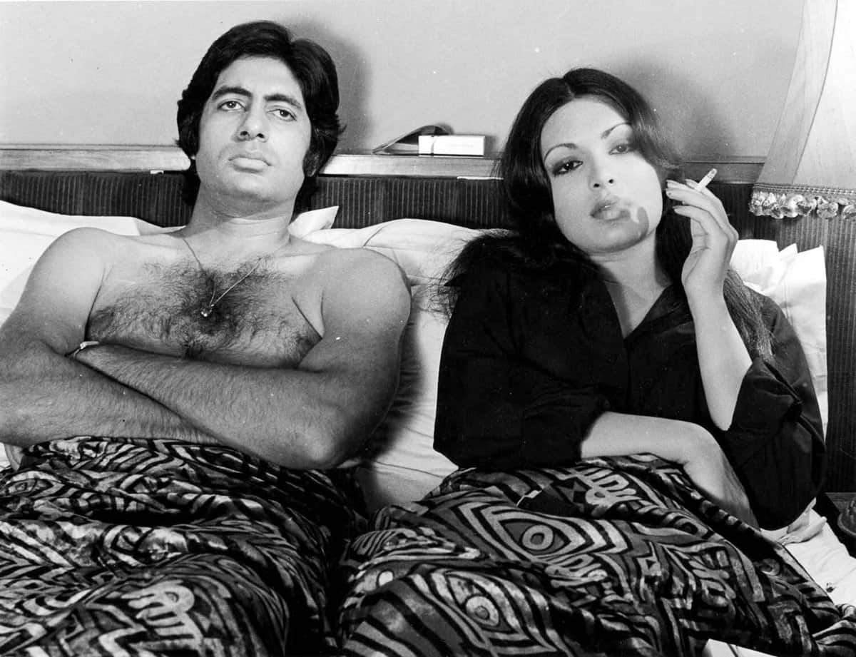 Parveen with Amitabh Bachchan. 
