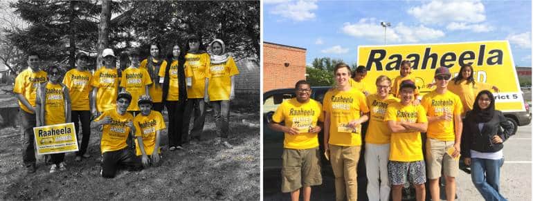 In 2012, he passed the baton to Raaheela. “He always told us, ‘You can do it.’ He spoke it into existence,” says Raaheela, who was 18 when she first ran for the county board of education and lost against a powerful incumbent, and 23 when she won in 2016. 