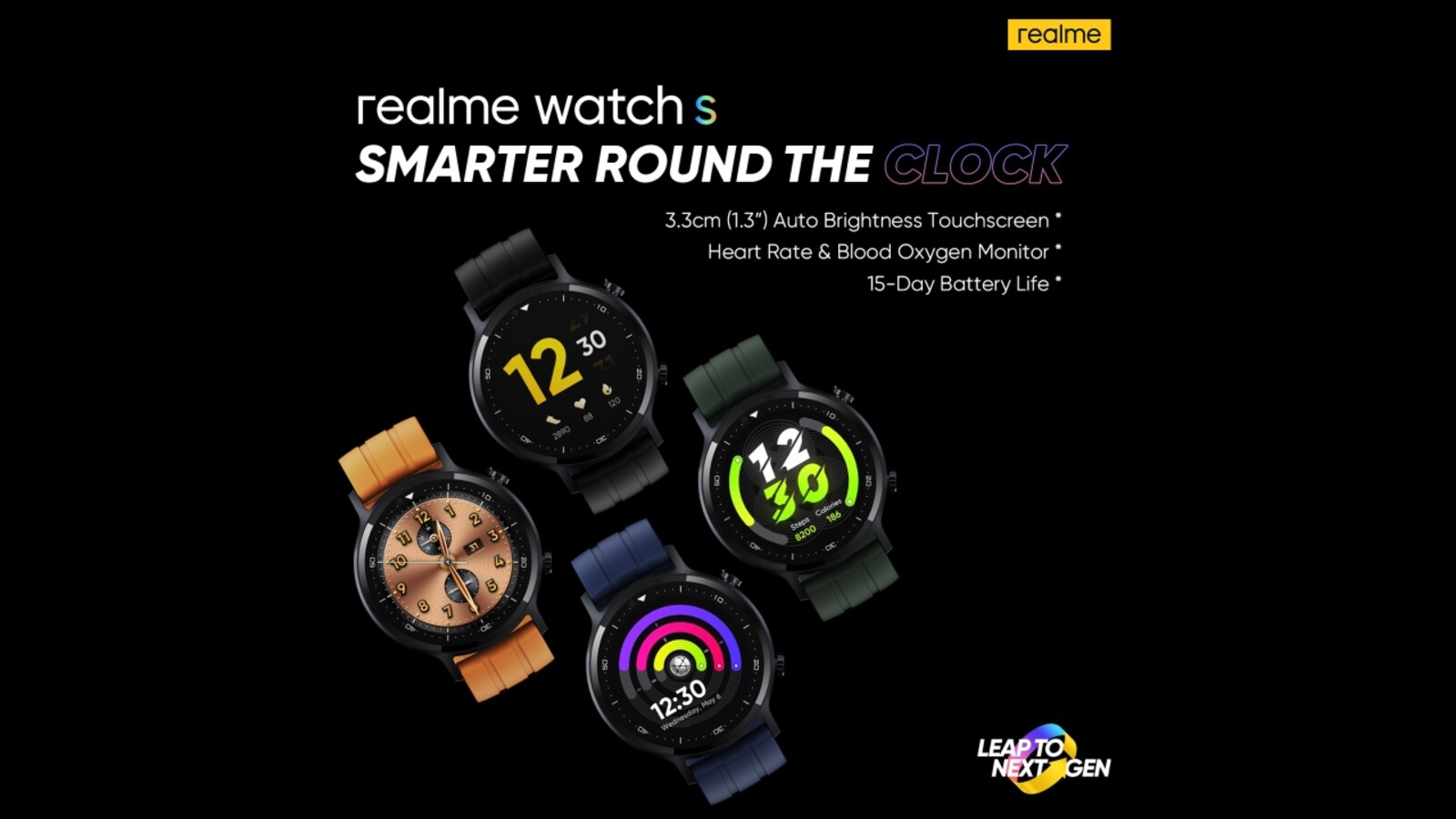 Realme Watch S with heart rate and blood oxygen monitor officially launched