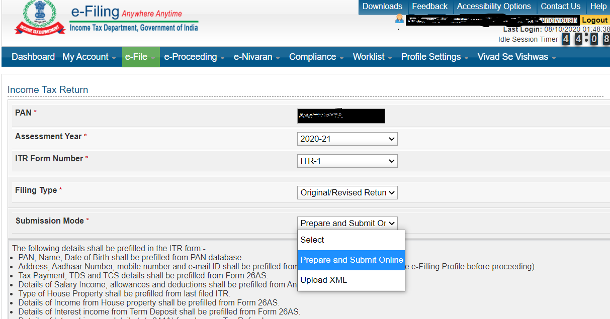 E filing 2020