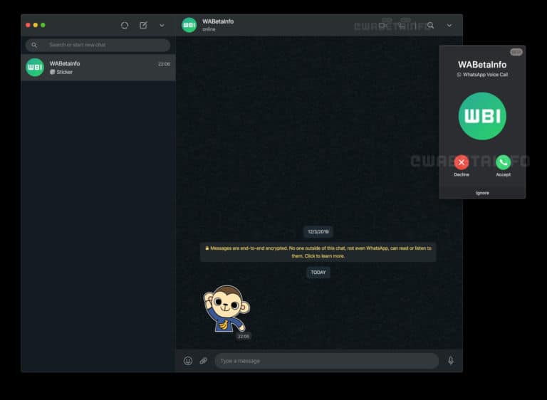 whatsapp web call extension