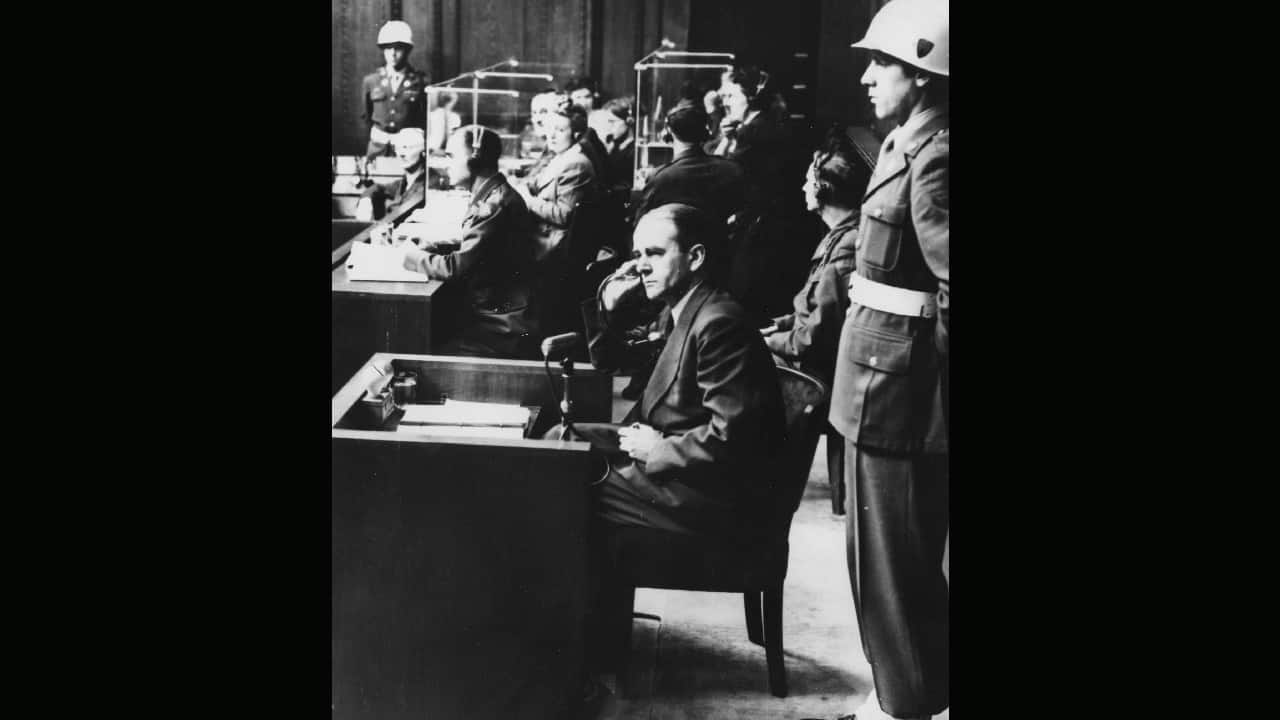 Albert Speer, Hitler's former architect and armament minister during WW II, a defendant in the war crimes trial at Nuremberg, Germany is pictured in court in Nuremberg, September 12, 1946. (Image: AP) Albert Speer, Hitler's former architect and armament minister during WW II, a defendant in the war crimes trial at Nuremberg, Germany is pictured in court in Nuremberg, September 12, 1946. (Image: AP)