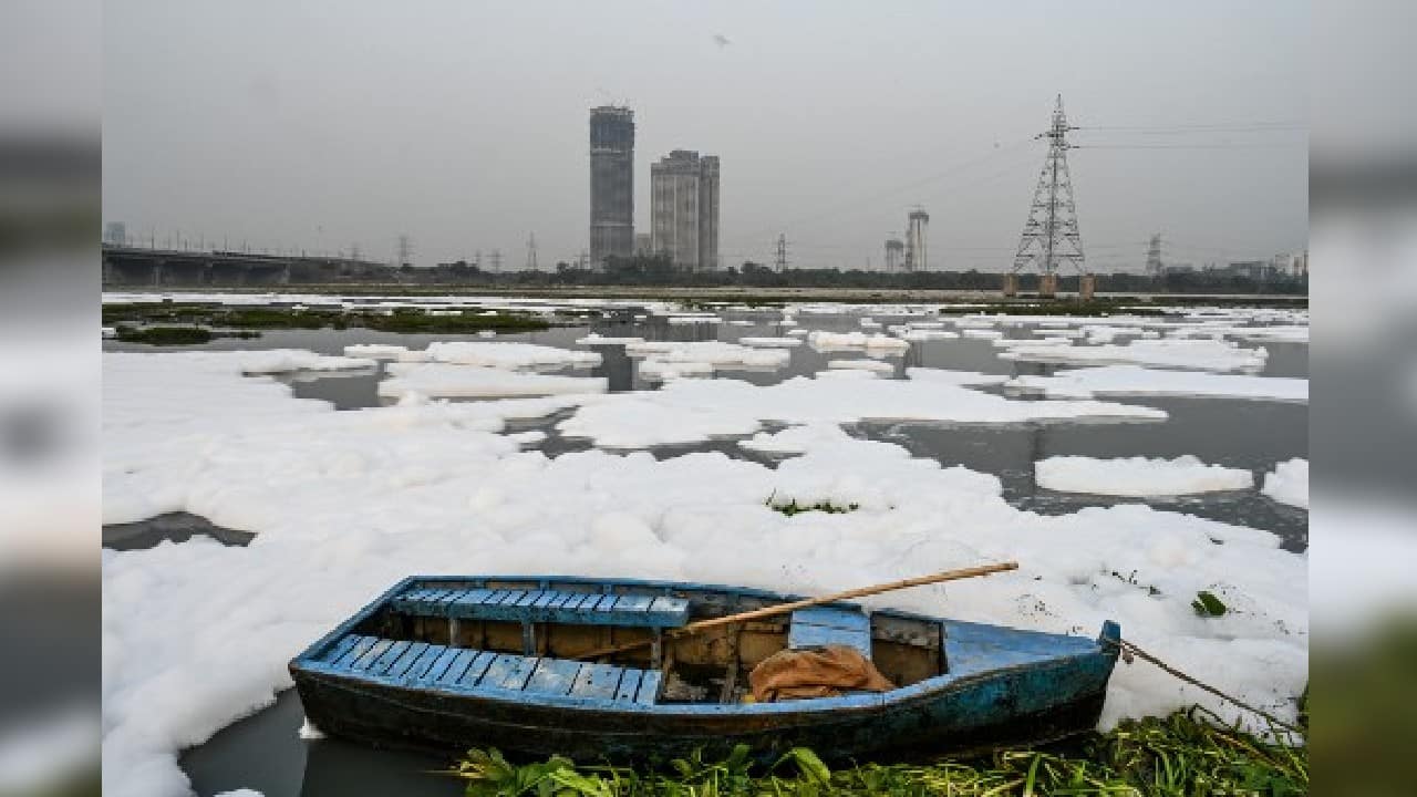 Toxic foam covers Yamuna river again -- take a look