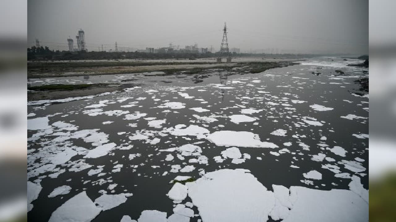 Toxic foam covers Yamuna river again -- take a look