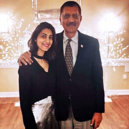 Luvleen Sidhu with her father