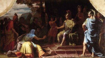 Alexander the Great Receiving News of the Death by Immolation of the Indian Gymnosophist Calanus, painting by Jean-Baptiste de Champaigne, 1672.
(Image: Creative Commons/Wikimedia)
