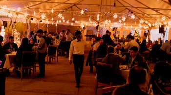 An outdoor dining area at a Fogo De Chao location in Rosemont, Ill., December 9, 2020. (PC-The New York Times/Lyndon French)