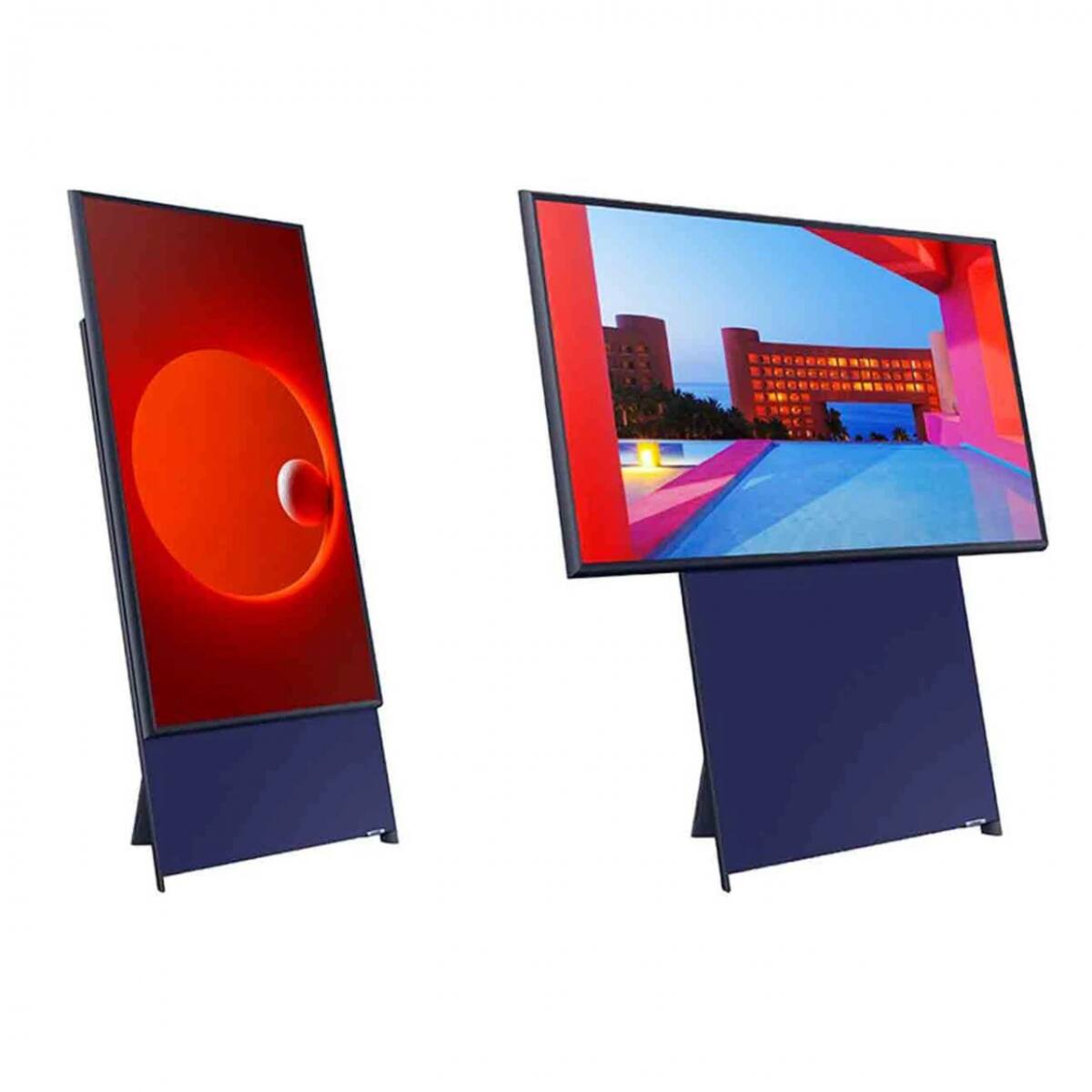 Samsung Sero - The Sero from Samsung is the first of its kind Lifestyle TV with a QLED panel. What makes it stand out is its ability to switch between horizontal and vertical orientation when required. This opens up multiple usage avenues for the TV – not only can you use it for normal TV viewing, but with its vertical orientation, you can use the TV for social media, mirror mobile content as its recorded as well as view useful information on the screen when it's not being used to watch content.