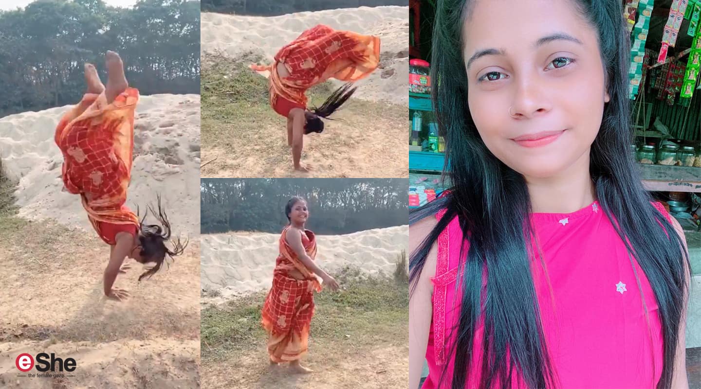 Mili Sarkar, the village teen in the viral ‘sari-back-flip’ video, was once a TikTok star Mili Sarkar, the village teen in the viral ‘sari-back-flip’ video, was once a TikTok star