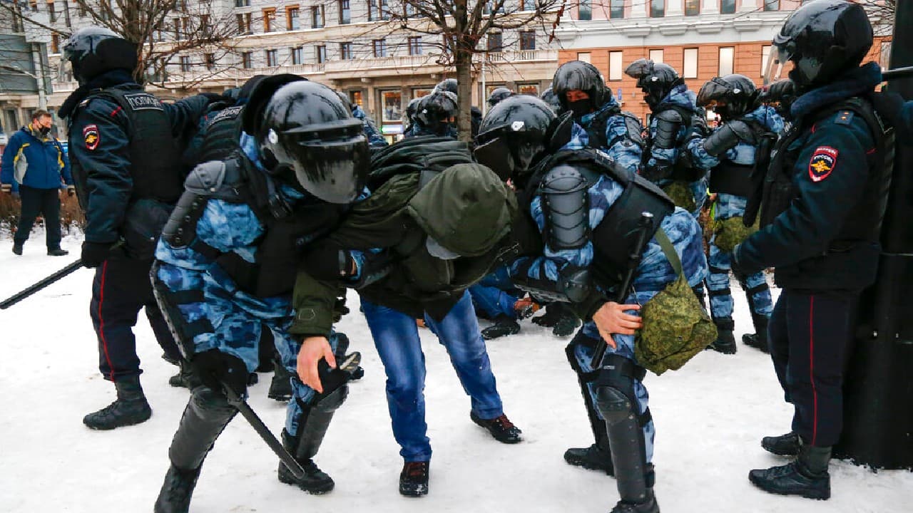 Overall, it said 3,068 people had been arrested in some 90 cities, revising the count downward from its earlier report of 3,445. The group did not give an explanation for its revision. Russian police did not provide arrest figures. Undeterred, Navalny's supporters called for protests again next weekend. (Image: AP)