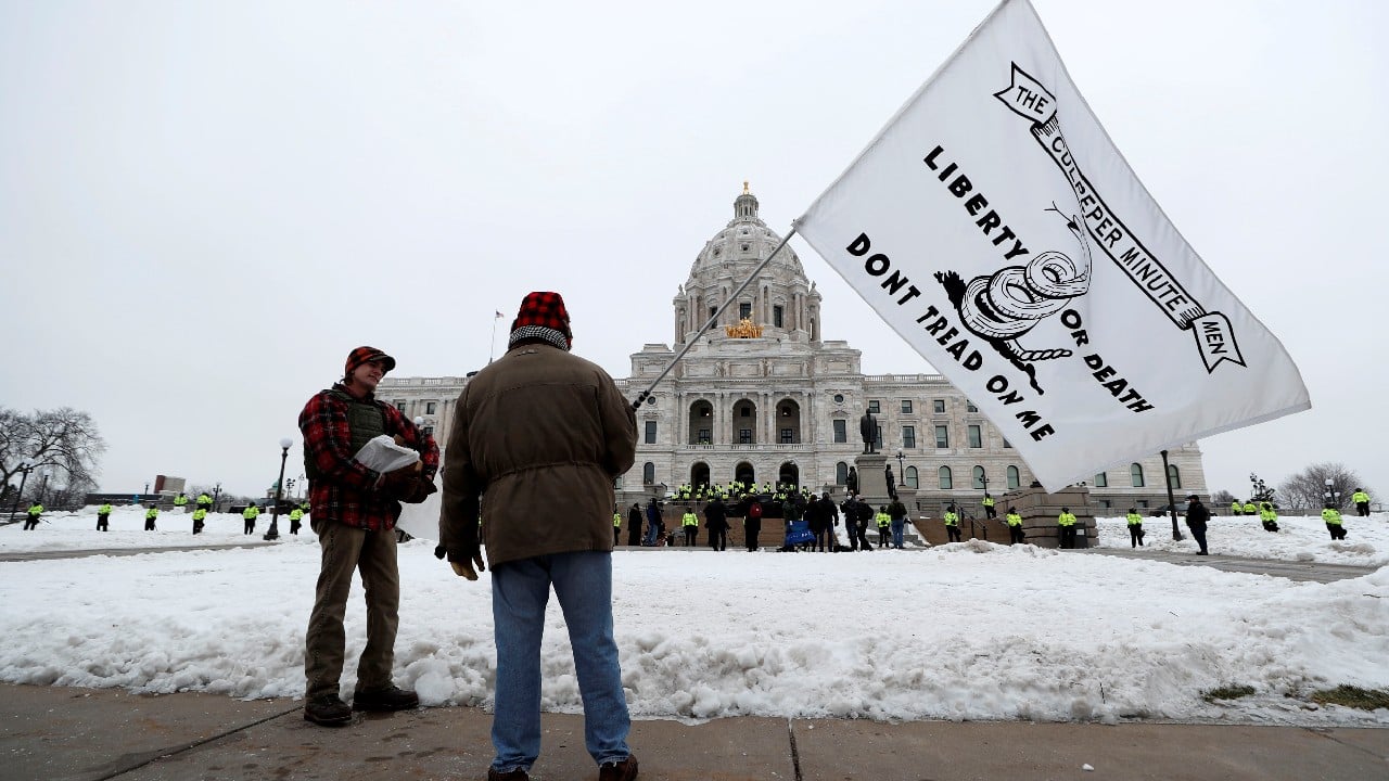 Supporters of U.S. President Donald Trump protest against the election of President-elect Joe Biden, outside the Minnesota State Capitol in Saint Paul, Minnesota, U.S. January 17. (Image: Reuters) Supporters of U.S. President Donald Trump protest against the election of President-elect Joe Biden, outside the Minnesota State Capitol in Saint Paul, Minnesota, U.S. January 17. (Image: Reuters)