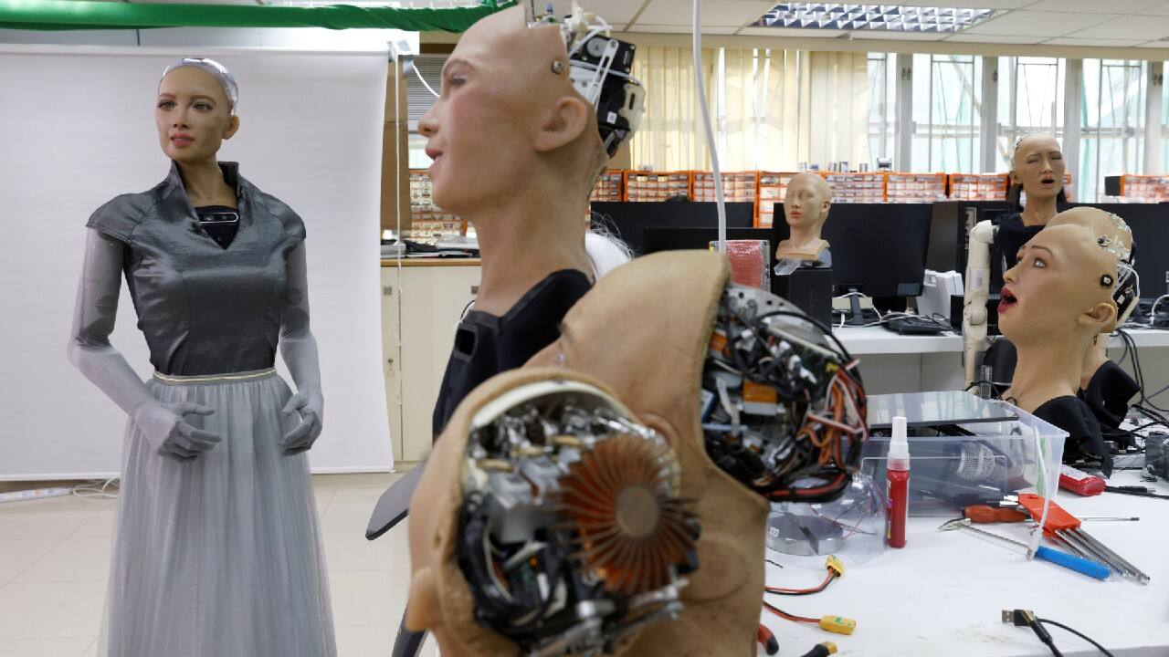 Humanoid robot Sophia developed by Hanson Robotics is pictured at the company's lab in Hong Kong, China January 12. (Image: Reuters)