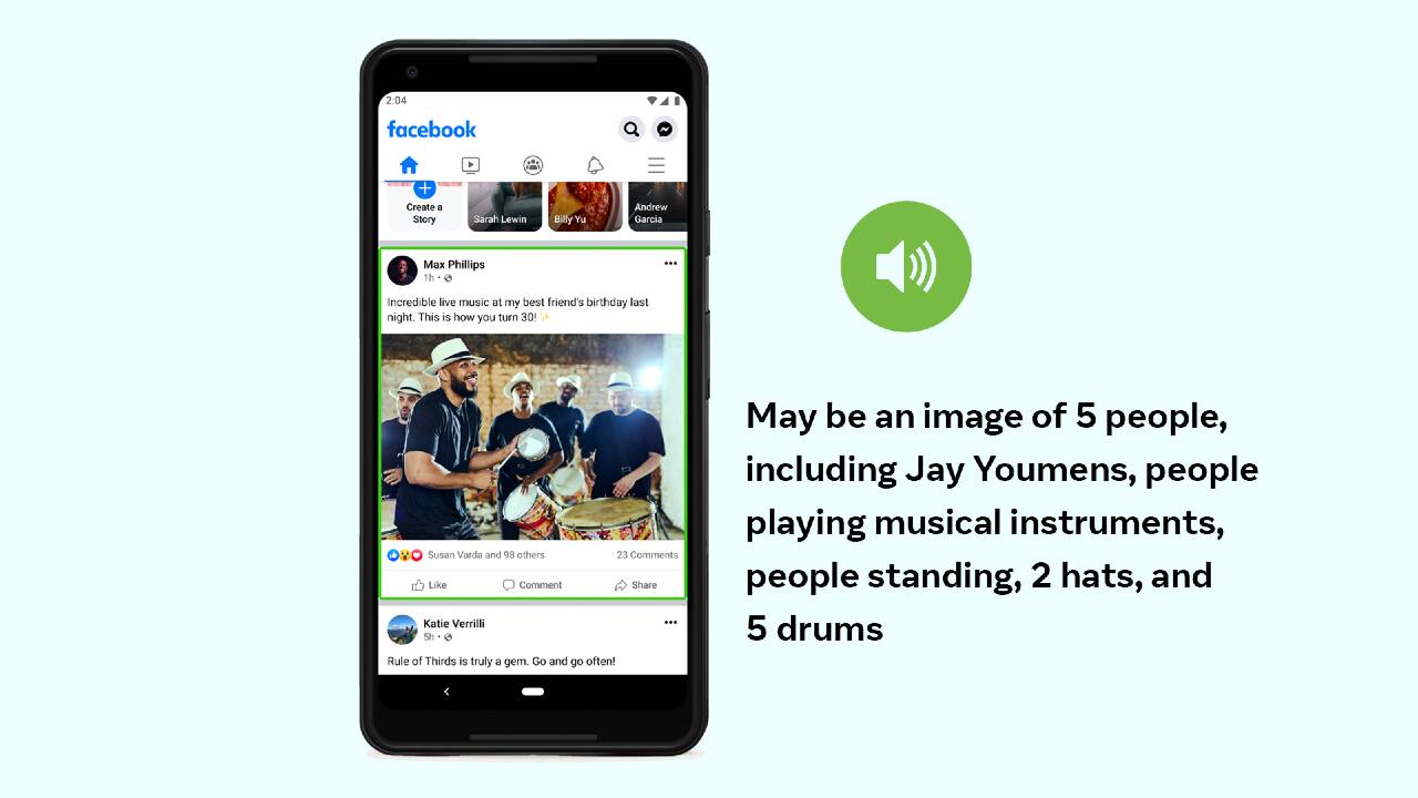 Facebook's AI provides enhanced photo descriptions for the visually impaired